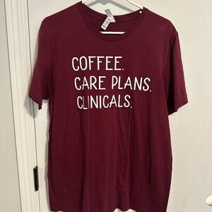 Bella Canvas Burgundy Tee with White Text